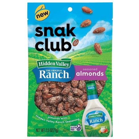Snak Club Snak Club Hidden Valley Ranch Almonds 2.5 oz Bagged 1721706